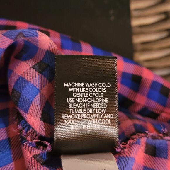 Torrid Plaid V Neck Short Sleeve Tunic Top Womens Plus Size 5X Blouse Oversized - Picture 12 of 12